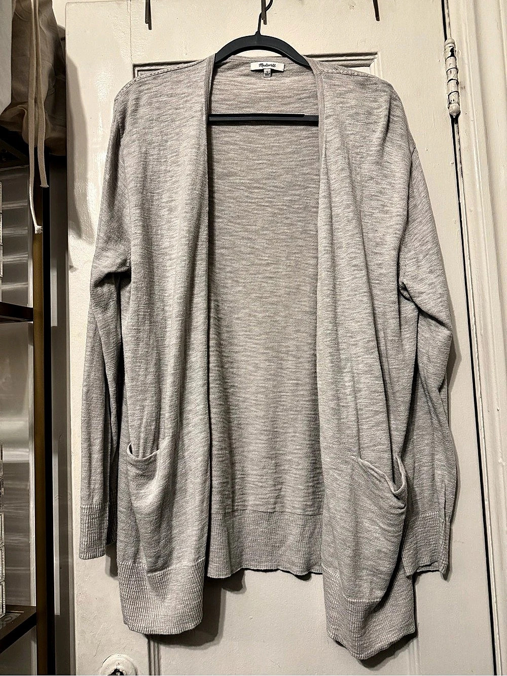 Madewell Gray Open-Front Cardigan